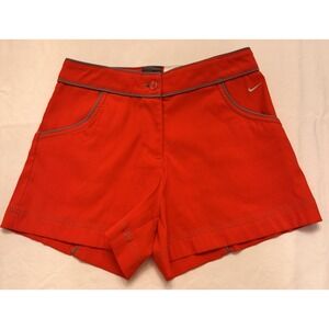 Nike Vintage Women's Board Shorts M Vibrant Orange Red Swim Surf 3.5" Inseam Y2K